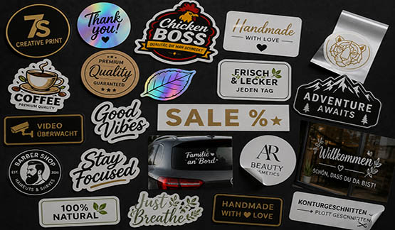 Sticker, Aufkleber und Folienbeschriftung